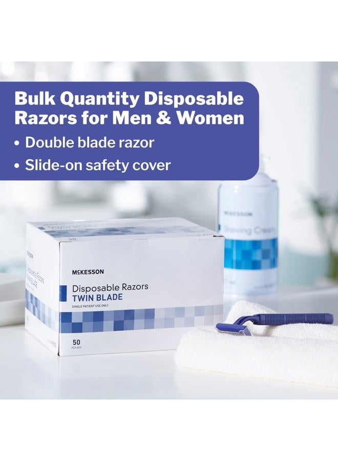 McKesson Twin Blade Razor Disposable - Box of 50 - Model 16-rz50 - Image 5